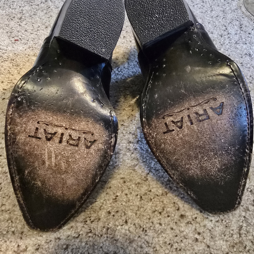 Black Cutout Leather Boots - Picture 5 of 5
